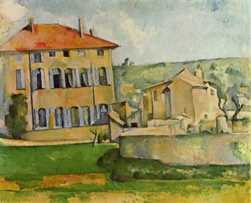 Paul Cezanne Painting - Casa y granja en Jas de Bouffan Paul Cezanne